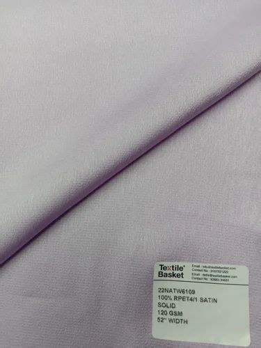 Plain Solids Recycle Poly Satin Polyester Multicolour At Best Price