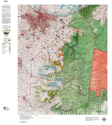 Oregon Hunting Unit 16 North Santiam Land Ownership Map By Huntdata