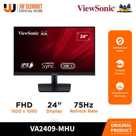 ViewSonic VA2409 MHU 24 Full HD 75Hz LED IPS Technology 3ms With Build