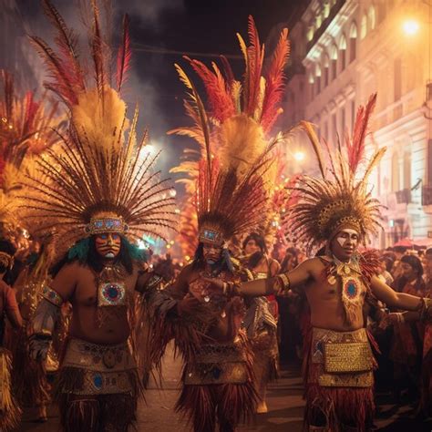 Premium Photo | A group of people in costumes are walking in a parade