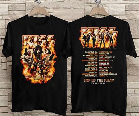 Kiss End Of The Road World Tour 2021 T Shirt Rock Band