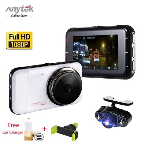 Anytek Dvrs Car Camera Dual Lens Night Vision Vehicle Dash Cam Video