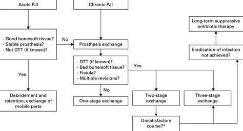 Treatment Algorithm For Prosthetic Joint Infections Pjis Dependent On Download Scientific