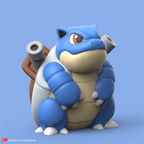 Archivo Stl Pokemon Blastoise Easy Print No Support Objeto