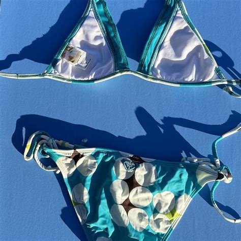 Vintage Y2K 2000s ROXY Bikini Set Adorable Depop