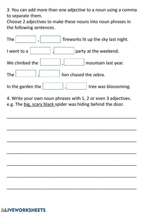 Noun Phrase Worksheet Live Worksheets 48 Off