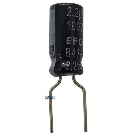 Capacitor Eletrolitico 22uf X 100v Rd 85º Epcos Ponto Da Eletrônica