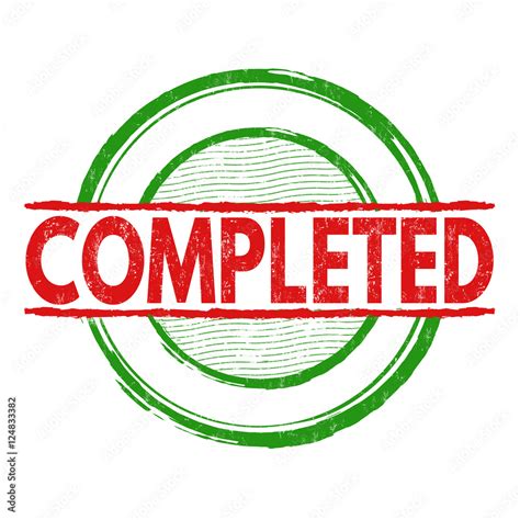 Completed sign or stamp Stock Vector | Adobe Stock 