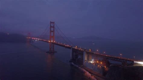 Aerial Panoramic Night View Of Golden Gate Stock Footage SBV-327189723 ...