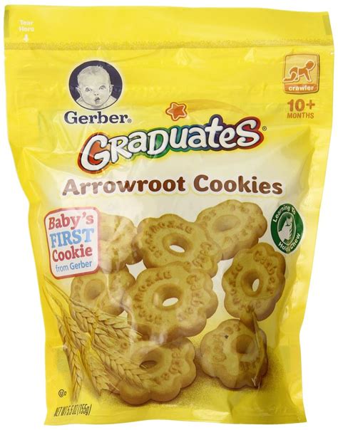 Gerber Graduates Arrowroot Cookies Pouch 5 5 Ounce Pack Of 4