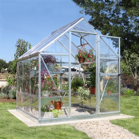 Palram Canopia® 6x6 Harmony™ Greenhouse Silver A1 Sheds