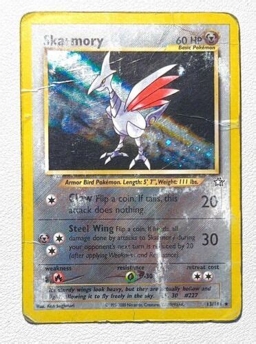 Pokémon TCG Skarmory Neo Genesis 13 111 Holo Unlimited Holo Rare eBay