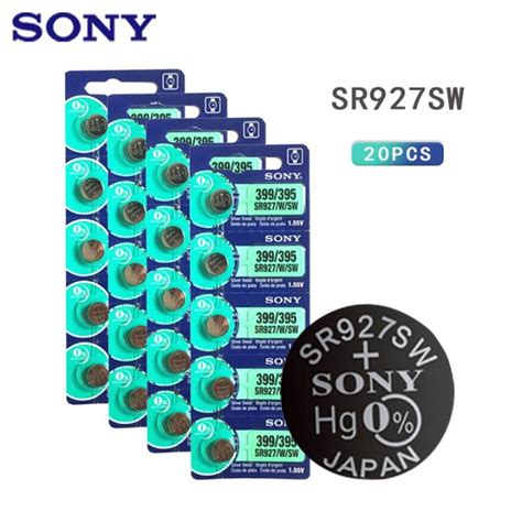 Pcs Sony Silver Oxide Cell Coin Battery V Ag Lr Button