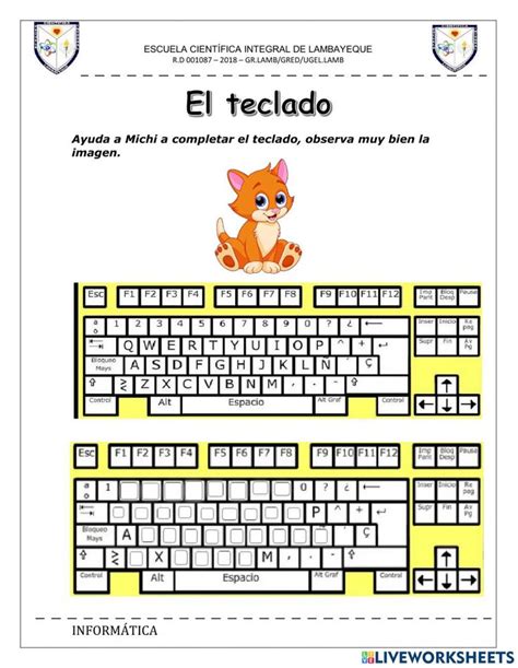 Ejercicio De El Teclado Para Primaria Cuadernos Interactivos