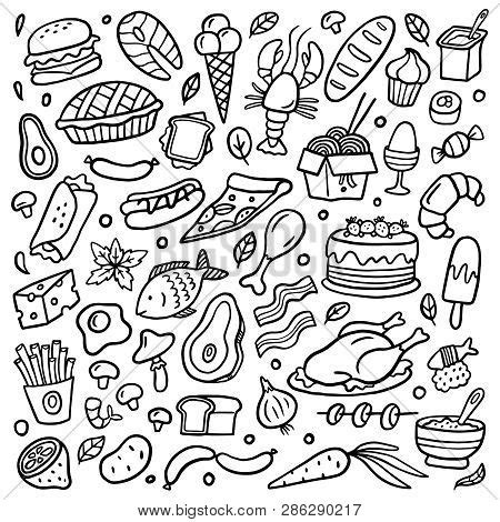 Black White Food Vector & Photo (Free Trial) | Bigstock