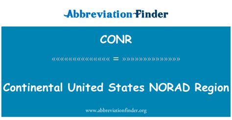 conr significa estados unidos continental norad region continental