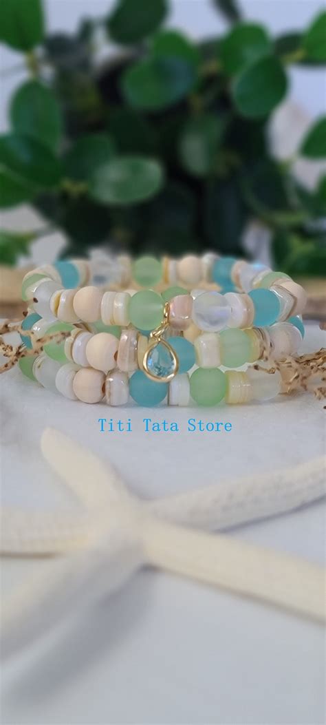 3 Beach Bracelets Beachy Boho Bracelets Beachy Jewelry Coastal Ts Handmade Ts Ts