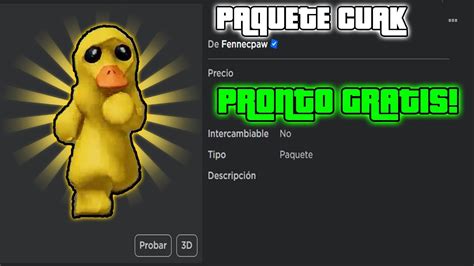 Wow Paquete De Pato Gratis Pronto Roblox Youtube