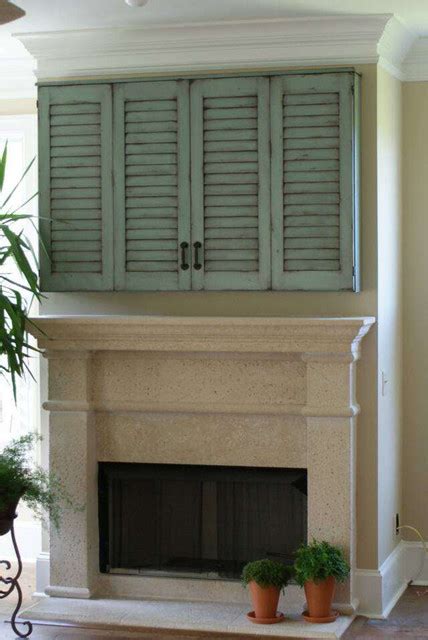 Shutter Door Tv Cabinet Mediterranean Jacksonville By Paravan