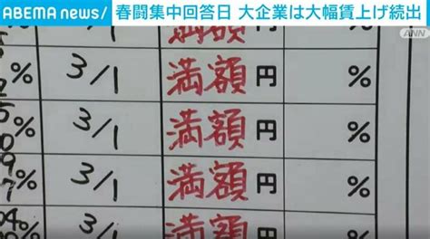 春闘の集中回答日 大企業は大幅賃上げ続出 ライブドアニュース