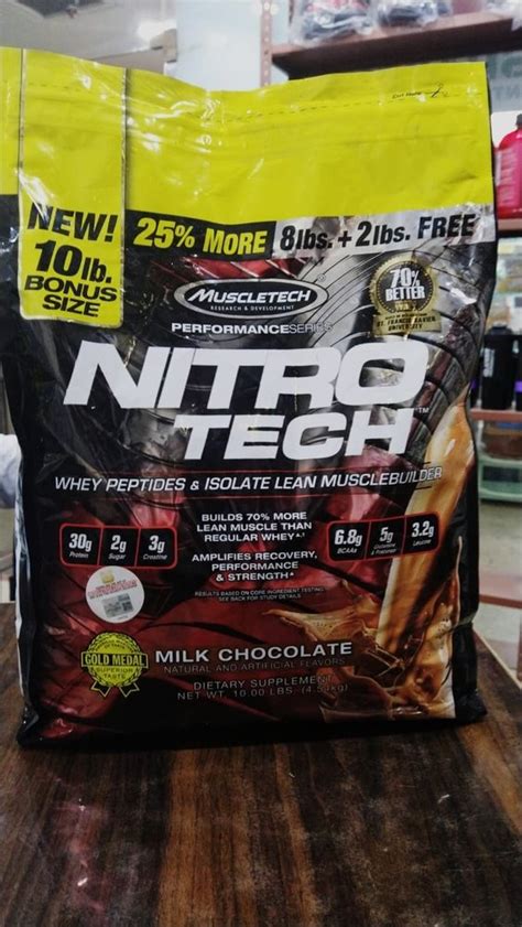 Muscletech Nitrotech Whey Protein 10lbs 454kg Non Prescription Treatment Dietary Supplement