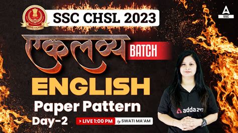 SSC CHSL 2023 SSC CHSL English By Swati Tanwar Paper Pattern Day 2