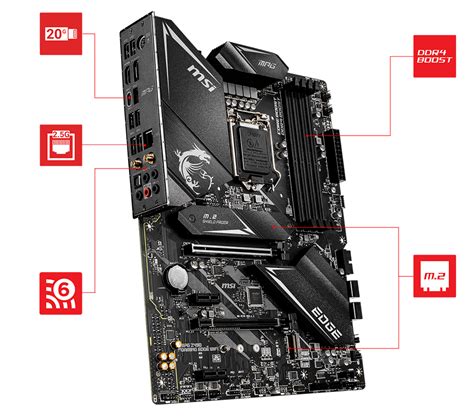 MSI MPG Z490 GAMING EDGE WIFI ATX Gaming Motherboard (10th Gen Intel ...