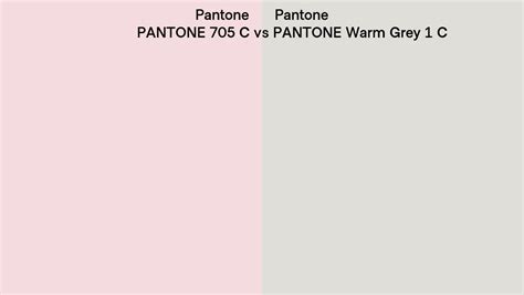 Pantone 705 C Vs Pantone Warm Grey 1 C Side By Side Comparison