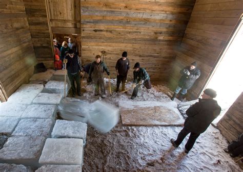 Ice Harvest at the Thompson Ice House in South Bristol, Maine - New England Today