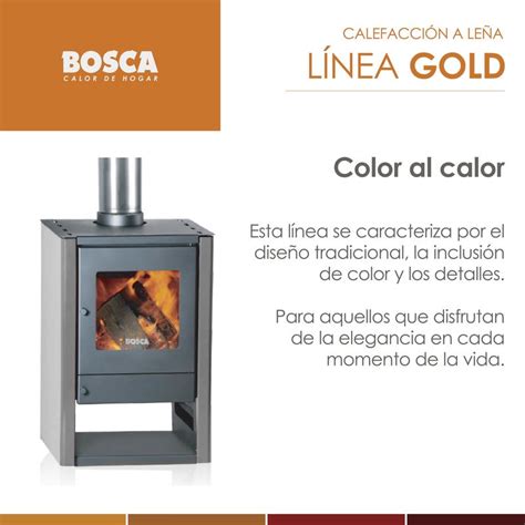 Salamandra Bosca Gold 380 Ac Inox Estufa Leña 180m2 9100 Kca GMB