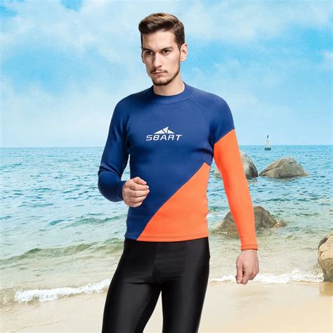 Sbart 2mm Neoprene Winter Thick Warm Men S Wetsuits Tops T Shirts