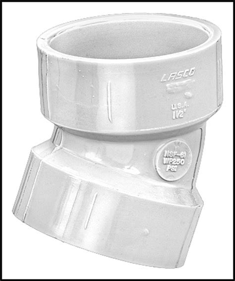 Lasco 1 1 2 X 1 1 2 22 1 2 Degree Elbow Pvc Slip X Slip 465 015