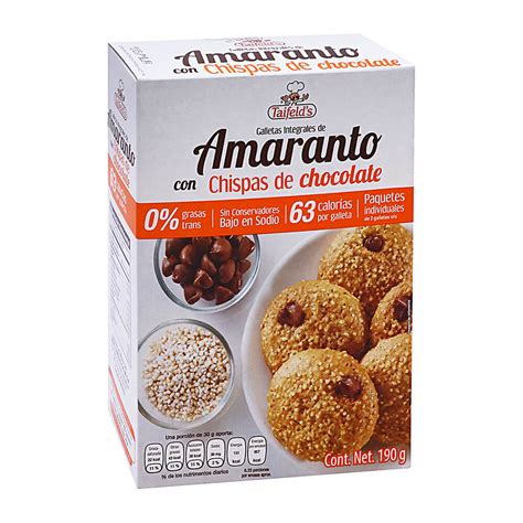 Taifelds Galleta De Amaranto Con Chispas De Chocolate Desde 56 00