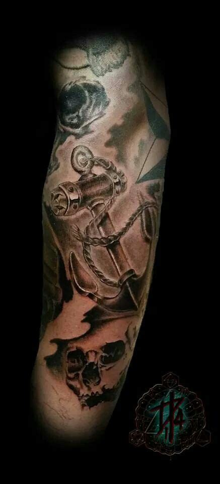 Black And Grey Anchor Tattoo By Don Preston Tattoo So Cool