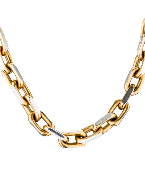 Two Tone Chain Link Necklace Necklaces Fjn25878 The Realreal