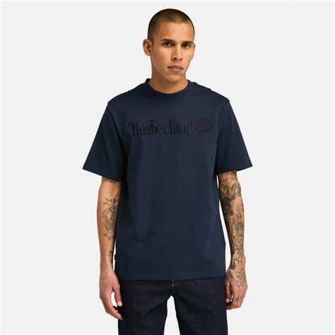 T shirt à manches courtes Hampthon pour homme en bleu foncé