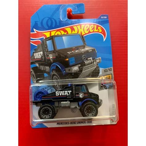 Jual HOTWHEELS MERCEDES BENZ UNIMOG 1300 HITAM SWAT TREASURE HUNT