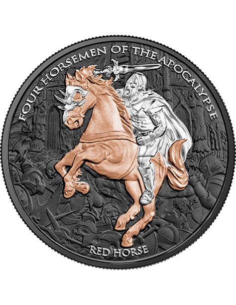 Red Horse Four Horsemen Of The Apocalypse 1 Oz Silver Coin 5 Thaler