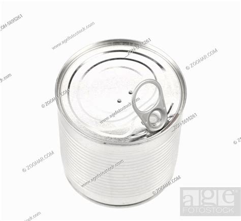 Food Tin Can Lid Isolated On A White Background Stock Photo Picture