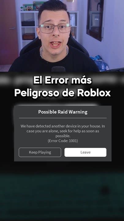 El Error Más Peligroso De Roblox Error 1001 😨 Shorts Robloxmiedo