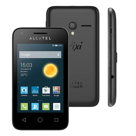 Smartphone Alcatel Onetouch Pixi Preto Tela Dual Chip