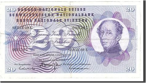 Switzerland Franken Banknote Km R Ef Ma