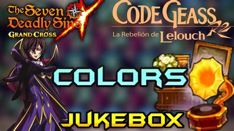 Colors [ Code Geass Op1 ] Jukebox Seven Deadly Sins Grand Cross Youtube