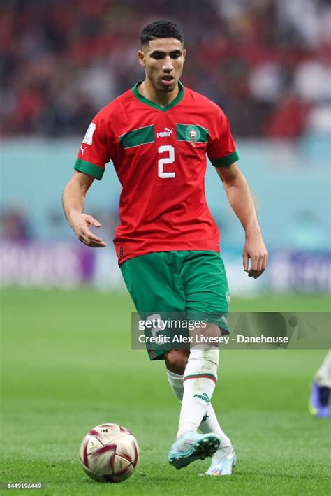 Achraf Hakimi Of Morocco During The Fifa World Cup Qatar 2022 Semi