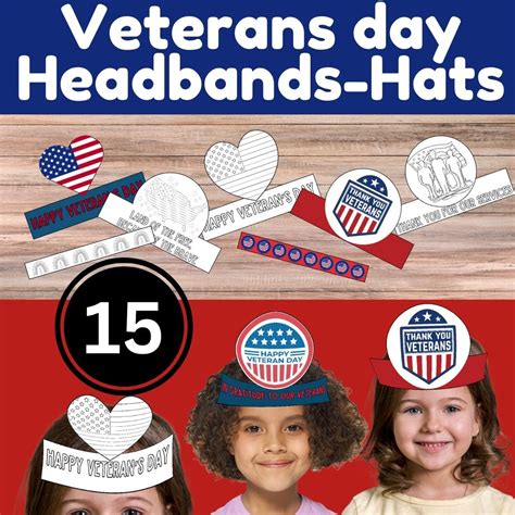 Veterans Day Craft Hats Crowns Headbands Crown Template - Veteran's Day ...