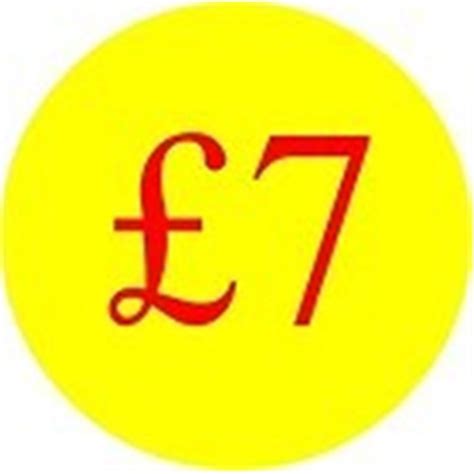 50mm £7 Promotional Labels Stickers Qty 2000