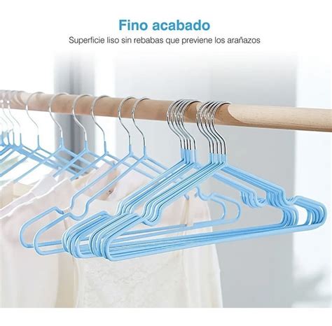 Paquete 10 Ganchos Ropa Tintoreria Antiderrapantes MercadoLibre