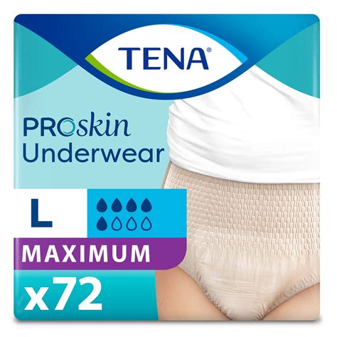 Tena Proskin Incontinence Underwear For Women Maximum Absorbency Large 72 Ct