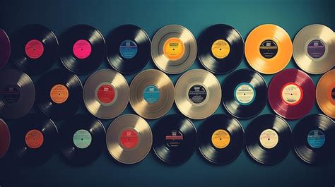 Premium Photo | Retro Grooves Isolated Vintage Vinyl Record Collection