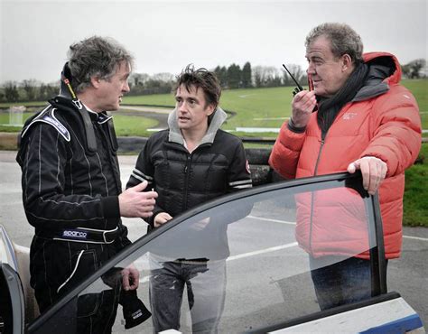 James May Richard Hammond And Jeremy Clarkson During Filming For Top